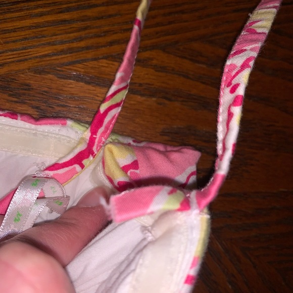 Lilly Pulitzer Hotty Pink Day Floral Beach Sundress Pockets Strapless 2 - Picture 6 of 14